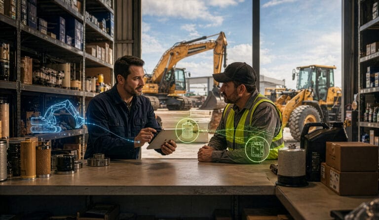 Peças e kits de manutenção em concessionárias de construção