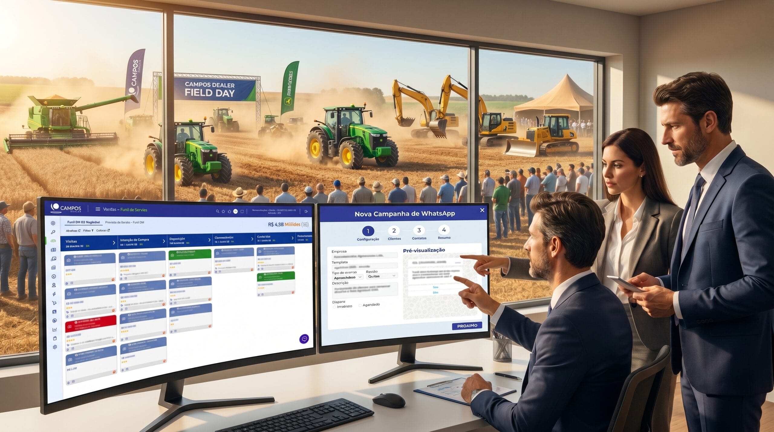 Imagem do artigo: Como usar o CRM para campanhas de convite a Dia de Campo, feirão e demonstração de máquinas