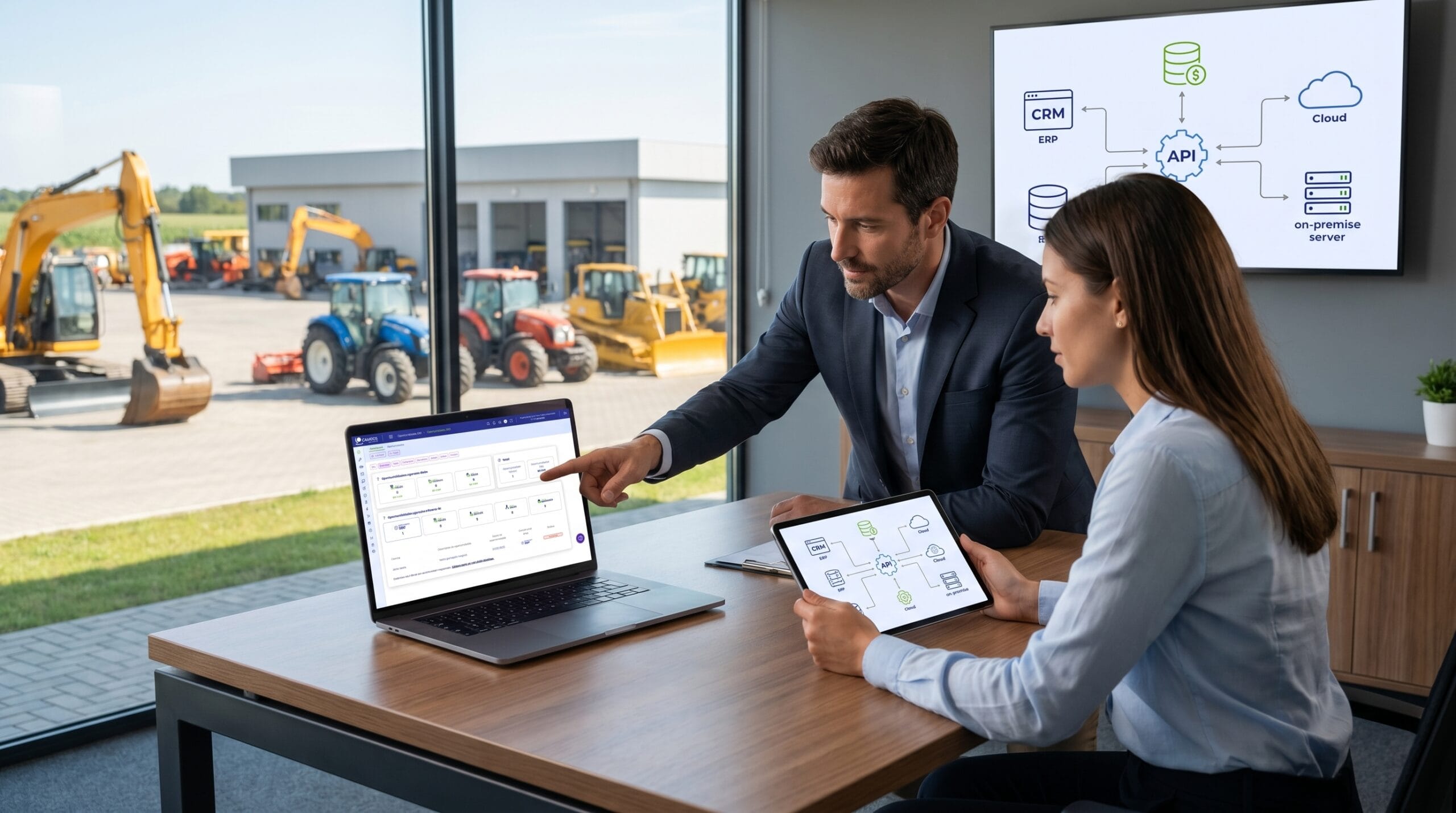 Fluxo de dados entre CRM e ERP na concessionária