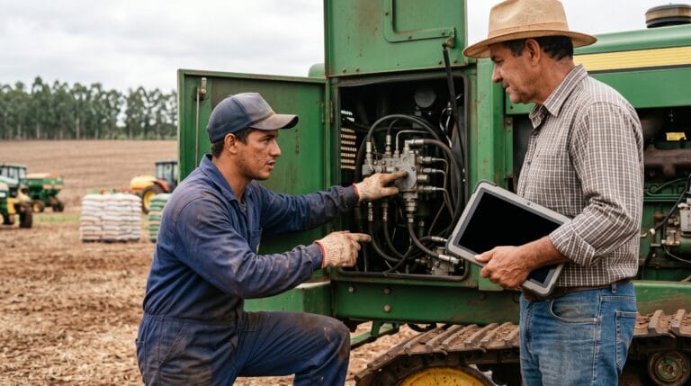 Diagnóstico técnico realizado no campo
