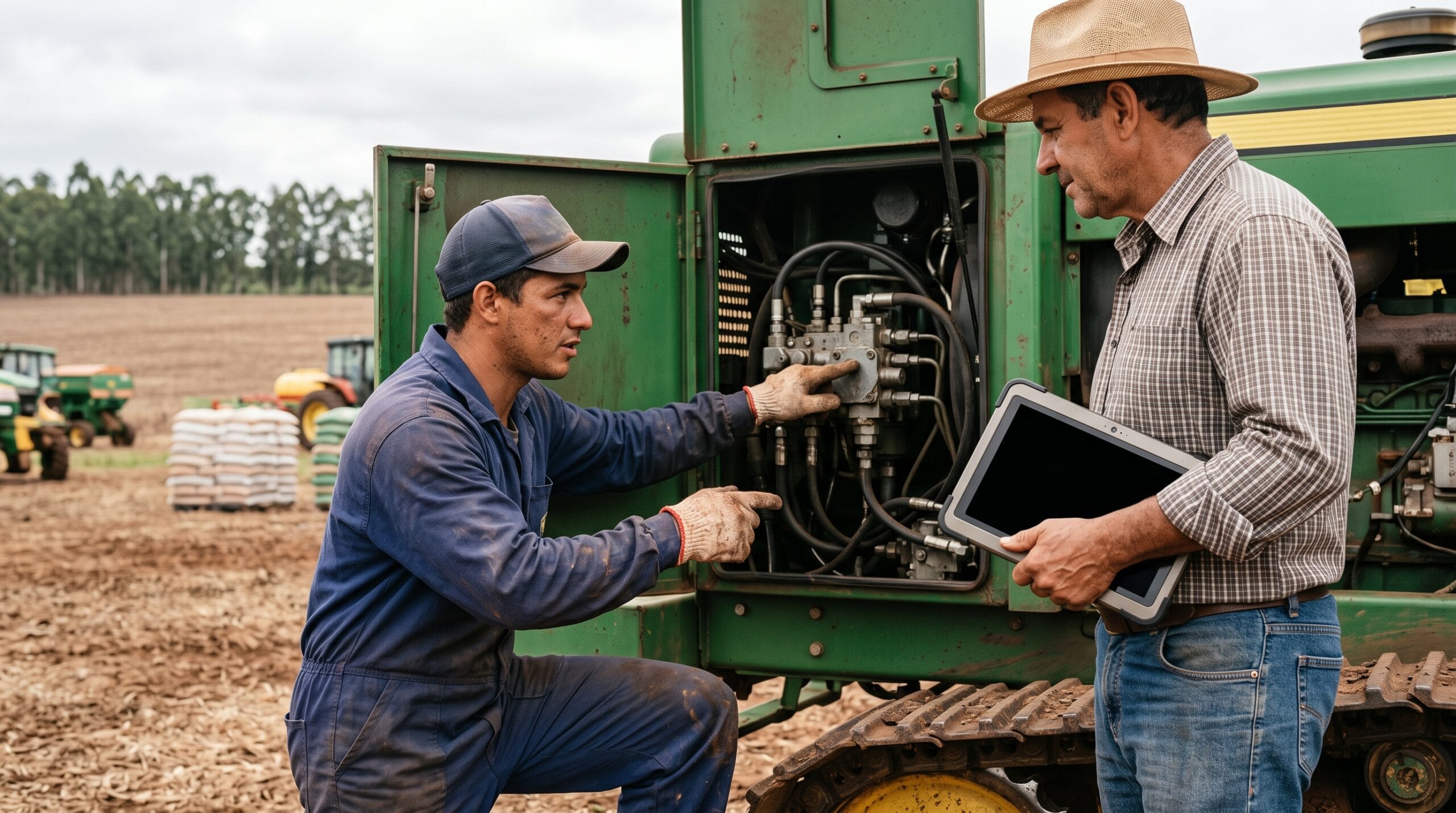 Diagnóstico técnico realizado no campo