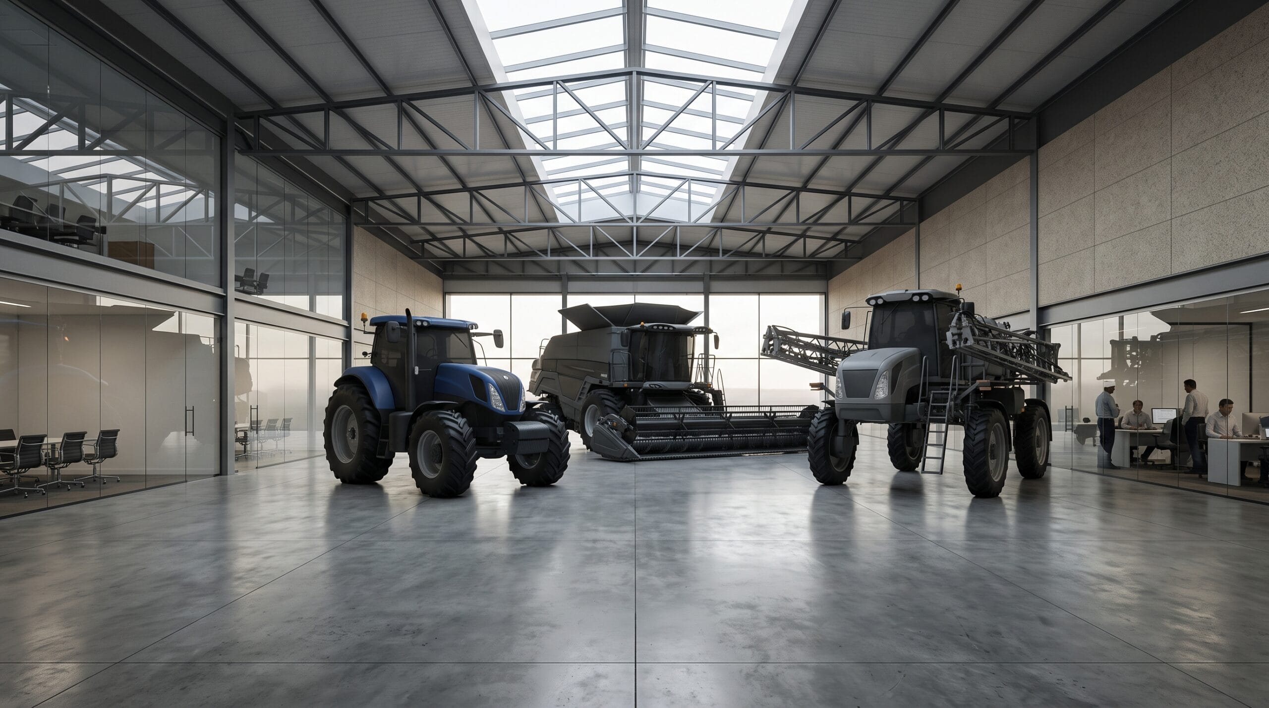 Showroom de concessionária agrícola