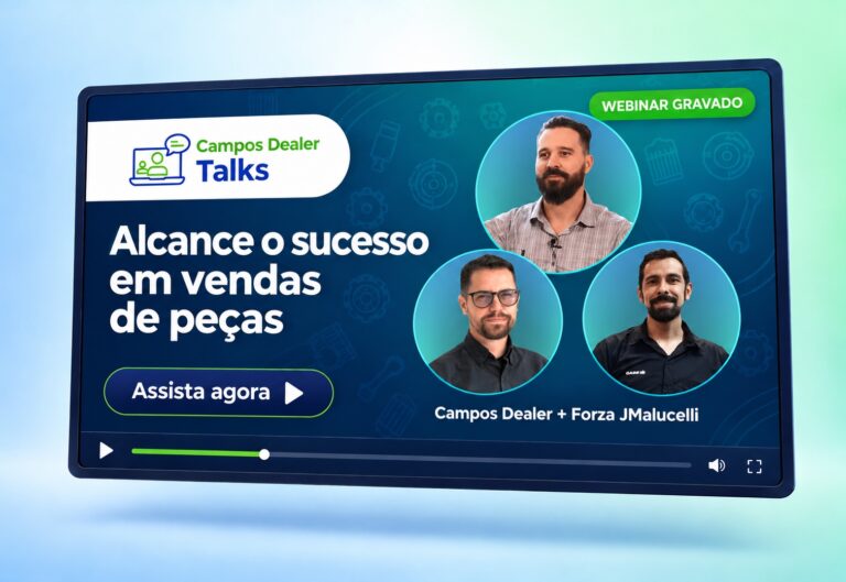 Webinar gravado Alcance o sucesso em vendas de peças, com Humberto Santos, Christian Barbosa e Aparecido Alves Filho. Assista agora.